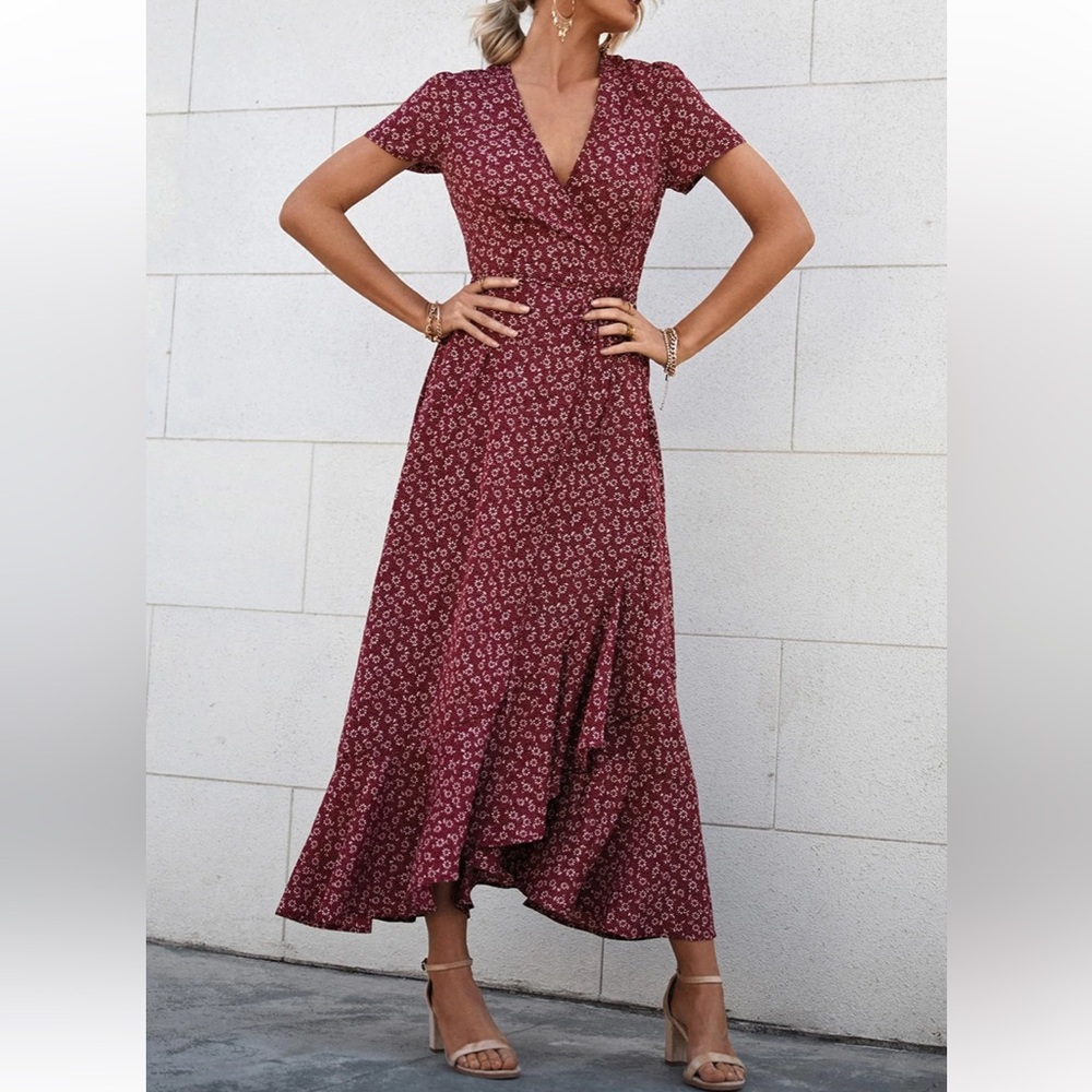 PrettyGarden Floral Wrap Dress 🌻 - Picture 3 of 11